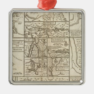 East Coast, US Metal Ornament