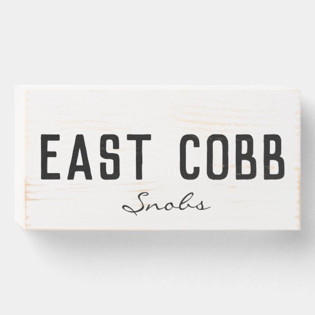 East Cobb Snobs Sign (Front Horizontal)