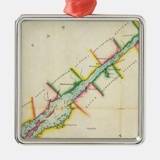 EaSt. End of Lake Ontario and River St. Lawrence Metal Ornament (Front)