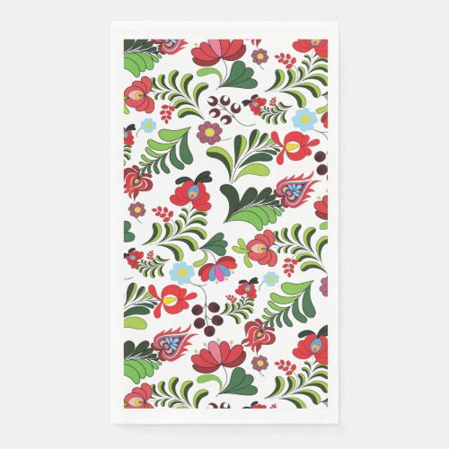 East European Folk Flower Art Paper Guest Towels