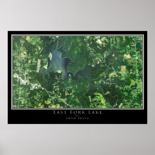East Fork Lake State Park Ohio Satellite Map Poster