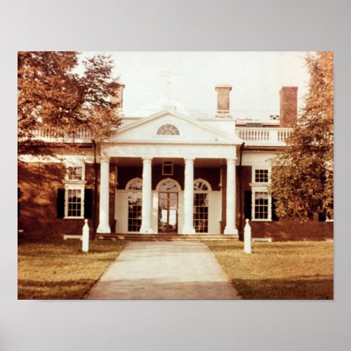 East Front of Monticello Poster