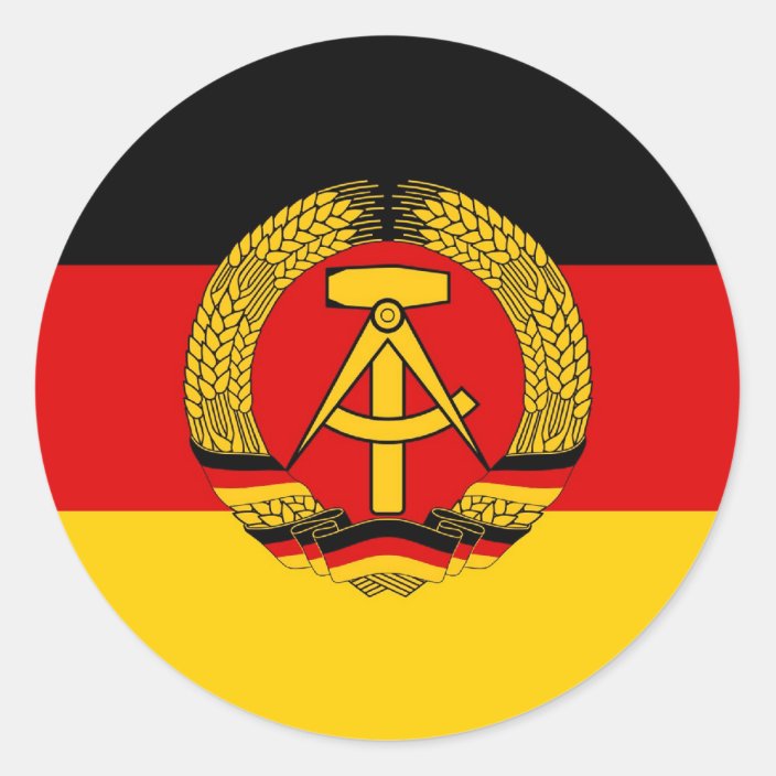 East German Flag Classic Round Sticker | Zazzle