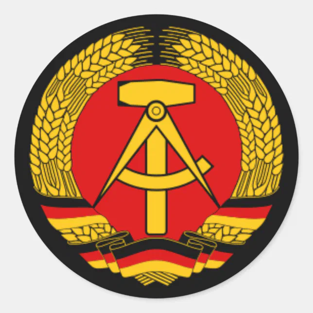 East Germany DDR Classic Round Sticker | Zazzle