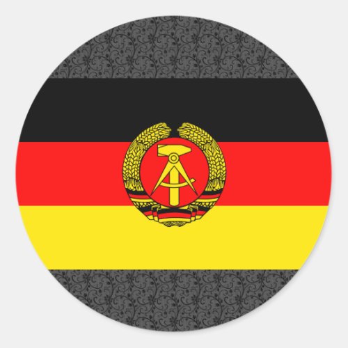 East Germany Flag Classic Round Sticker