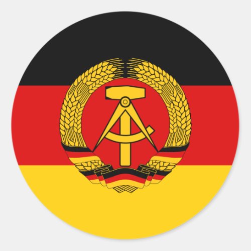East Germany Flag Classic Round Sticker