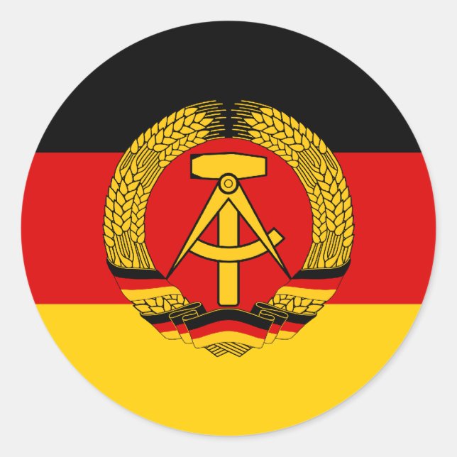 East Germany Flag Classic Round Sticker (Front)
