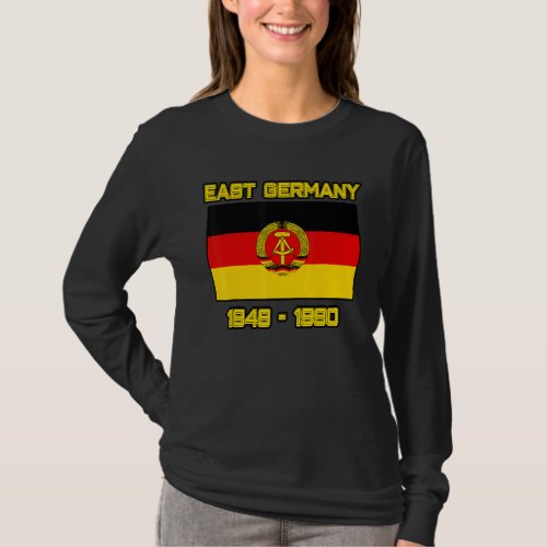 East Germany Flag  German Democratic Republic  Soc T_Shirt