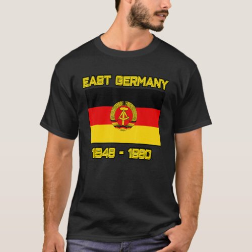 East Germany Flag  German Democratic Republic  Soc T_Shirt