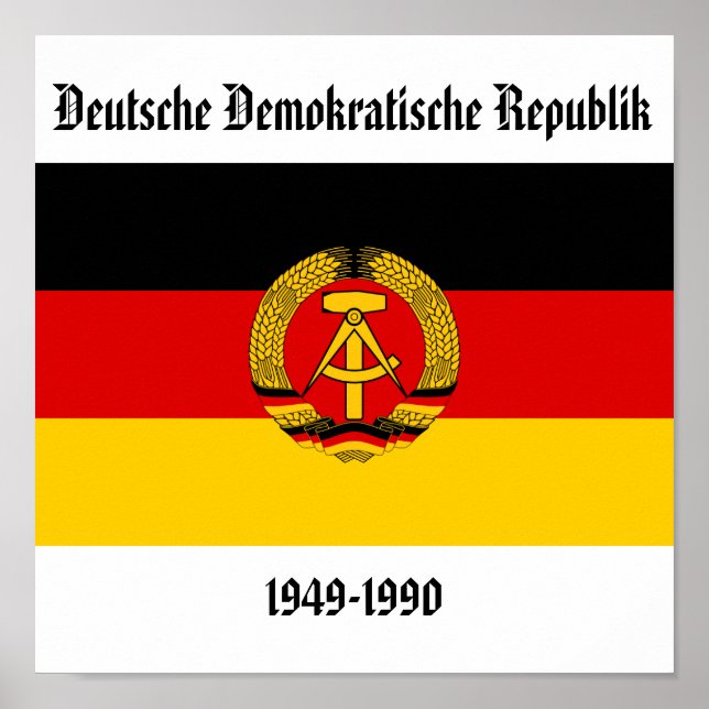 East Germany Flag Poster (Front)