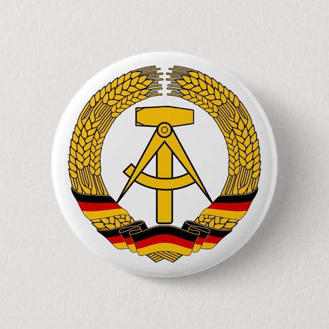 East Germany National Emblem Button (Front)
