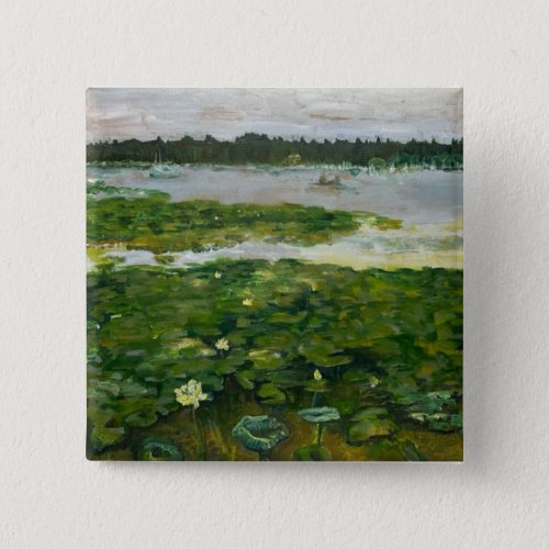 East Harbor Ohio painting  Button