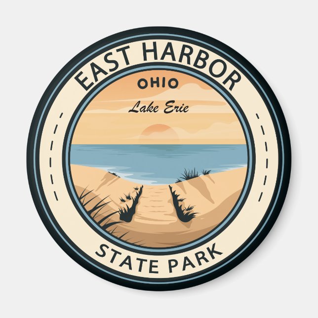 East Harbor State Park Ohio Badge Magnet (Front)