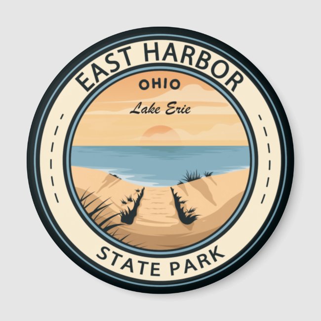 East Harbor State Park Ohio Badge Magnet