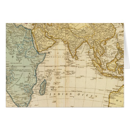 East Hemisphere map Cards (Front Horizontal)