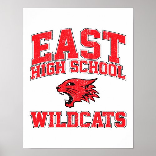 East High School Wildcats Poster