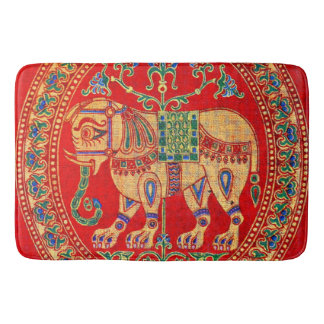 East Indian elephant print Bath Mat