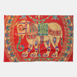 East Indian elephant print Kitchen Towel