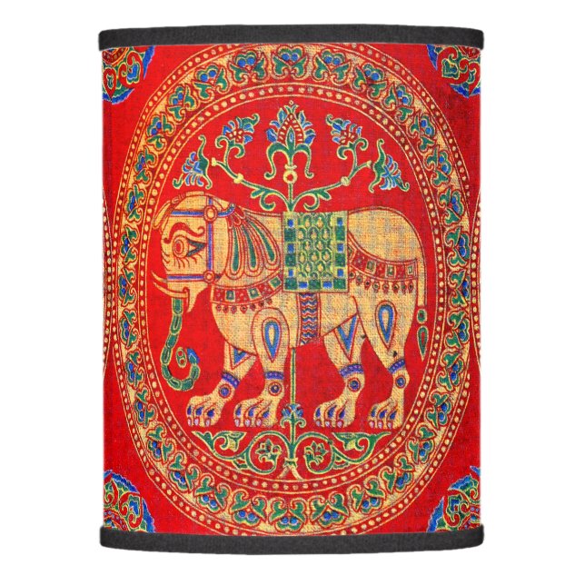 East Indian elephant print Lamp Shade (Front)