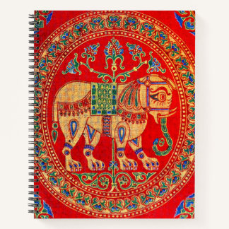 East Indian elephant print Notebook