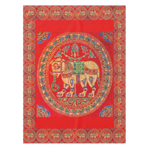 East Indian elephant print Tablecloth