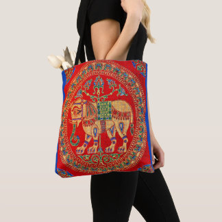 East Indian elephant print Tote Bag