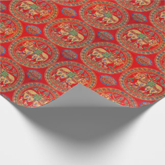 East Indian elephant print Wrapping Paper