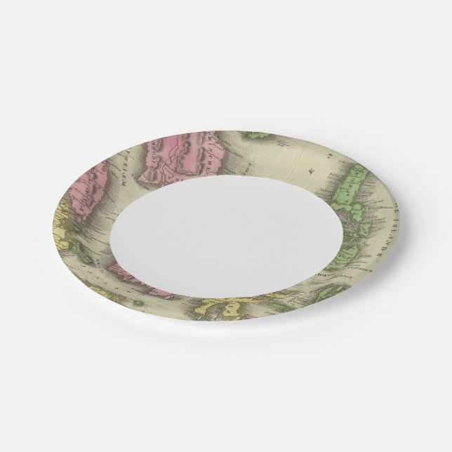 East Indian Isles Paper Plates (Angled)