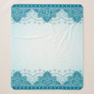 East indian pattern mandala landscape sherpa blanket