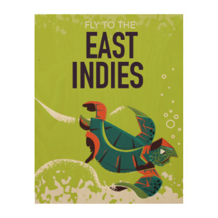 East Indies vintage travel poster art.