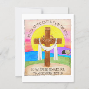East is from the West Inspirational Postcard