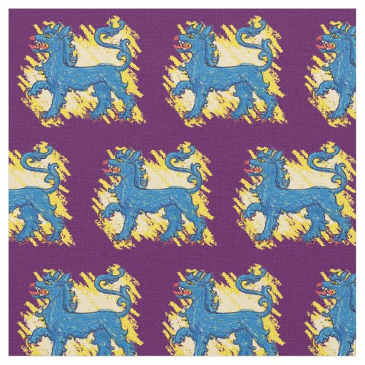 East Kingdom Blue Tyger Fabric