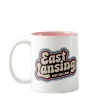 East Lansing 70s Retro Michigan Vintage Coffee Mug