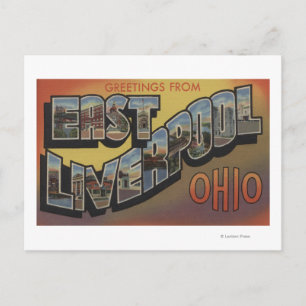 East Liverpool, Ohio - Large Letter Scenes Postcard