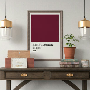 East London Iron - White Border Poster