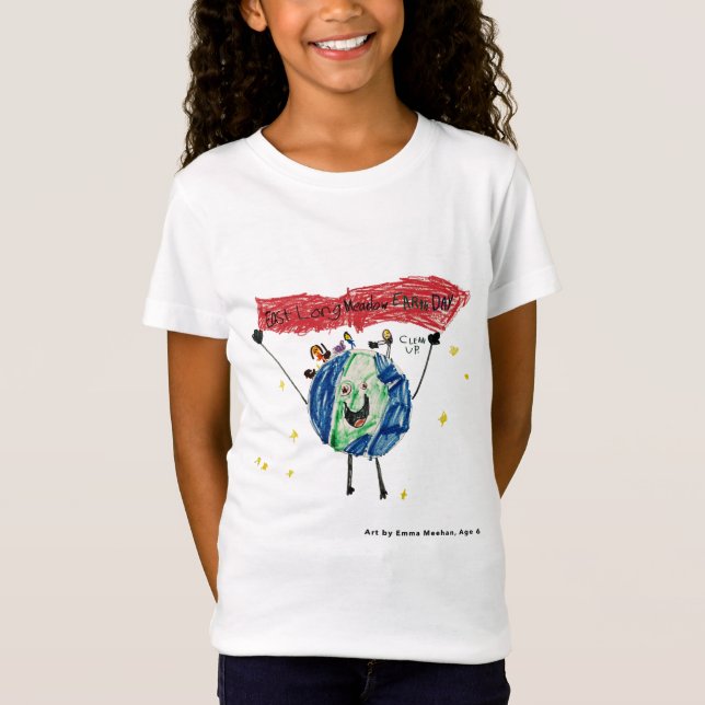 East Longmeadow Earth Day Kids Tee (Girls) (Front)