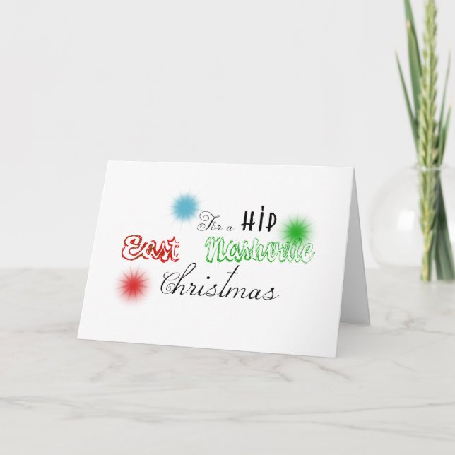 East Nashville Customized Christmas Decal Holiday Card (Front)