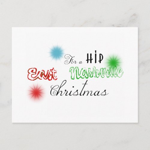 East Nashville Customized Christmas Decal Holiday Postcard
