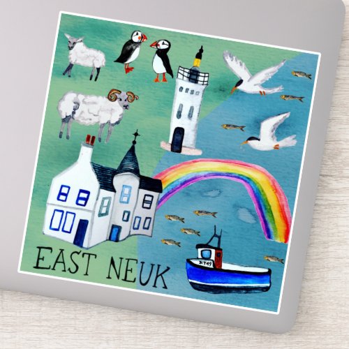 East Neuk Fife Coastal Path Scotland Art Sticker