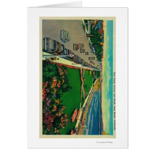 East Ocean Avenue and BeachLong Beach, CA Cards (Front)