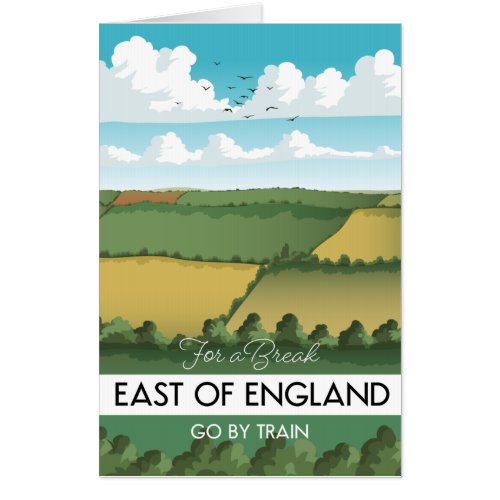 East Of England travel poster Card