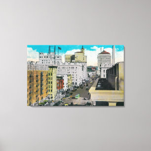 East on Broadway from San Diego Hotel Canvas Print
