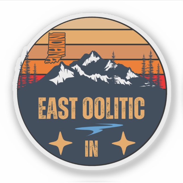 East Oolitic, Indiana Sticker (Front)