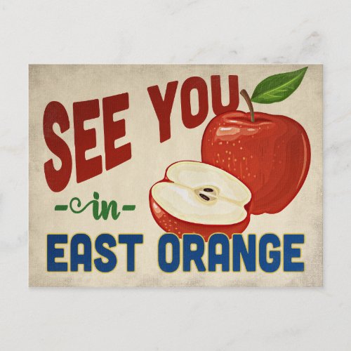 East Orange New Jersey Apple _ Vintage Travel Postcard