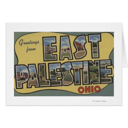 East Palestine, Ohio - Large Letter Scenes Cards (Front Horizontal)