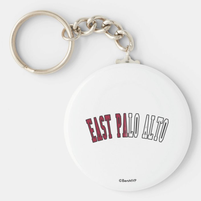 East Palo Alto in California State Flag Colors Key Chain