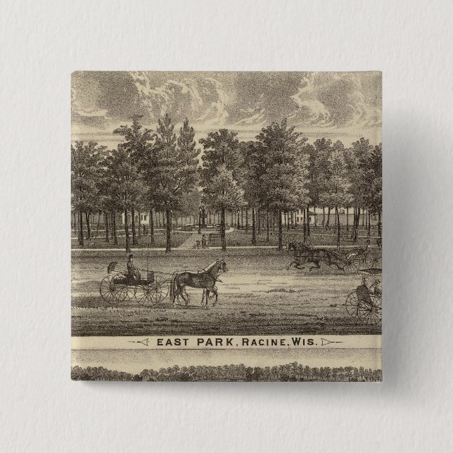 East Park, Racine and Oakland Farm Button (Front)