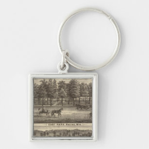 East Park, Racine and Oakland Farm Keychain
