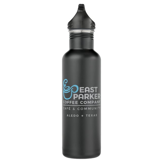 East Parker Coffee Logo 28oz SS Bottle - Black (Right)