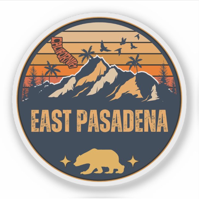 East Pasadena, California Sticker (Front)